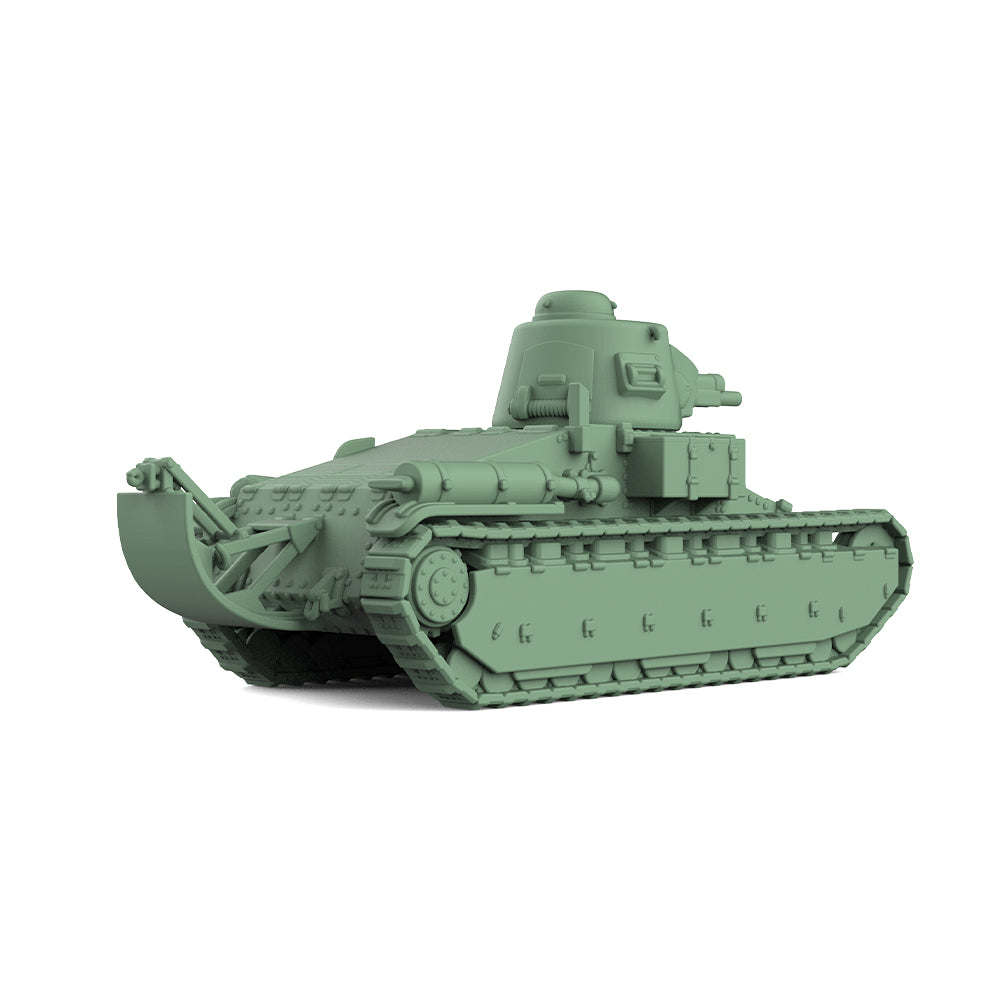 SSMODEL 811 25mm Military Model Kit France D1 Light Tank ST2 Turret &47mm SA34 Gun — detail view 3