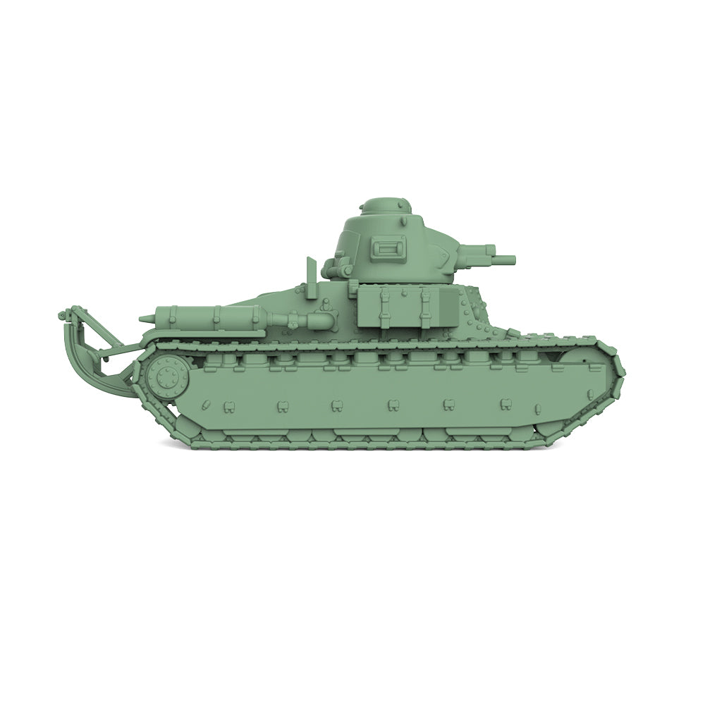 SSMODEL 811 25mm Military Model Kit France D1 Light Tank ST2 Turret &47mm SA34 Gun — detail view 4
