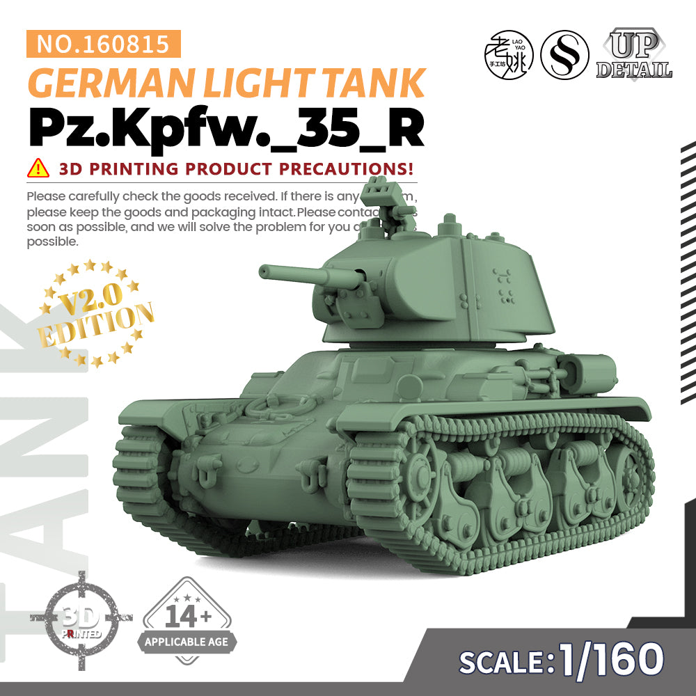 SSMODEL 815 Military Model Kit German Pz.Kpfw._35_R Light Tank Main image