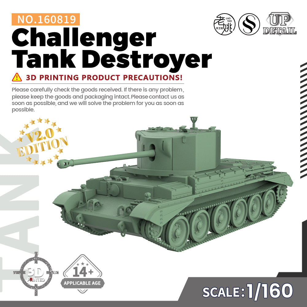 SSMODEL 819 Military Model Kit Challenger Tank Destroyer Main image