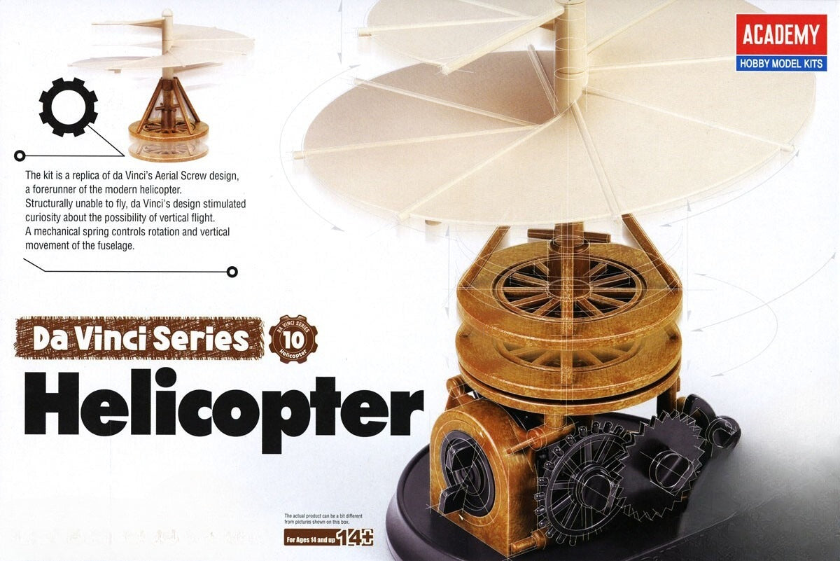 Academy 18159 Da Vinci Invention series Helicopter (Plastic model) — scale model kit