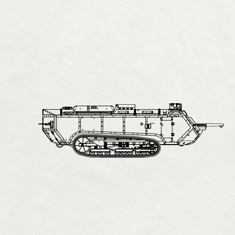 SSMODEL 371 Military Model Kit Great Britain Medium Tanks Char d'assaut 'Saint-Chamond'