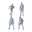 MRY-SFW LYTR501 Modern Basketball Players Court Poses Group of 4 Miniature Car Diorama Figures Scene Props Accessories Resin 3D Printed Resin Model Kit by SSMODEL
