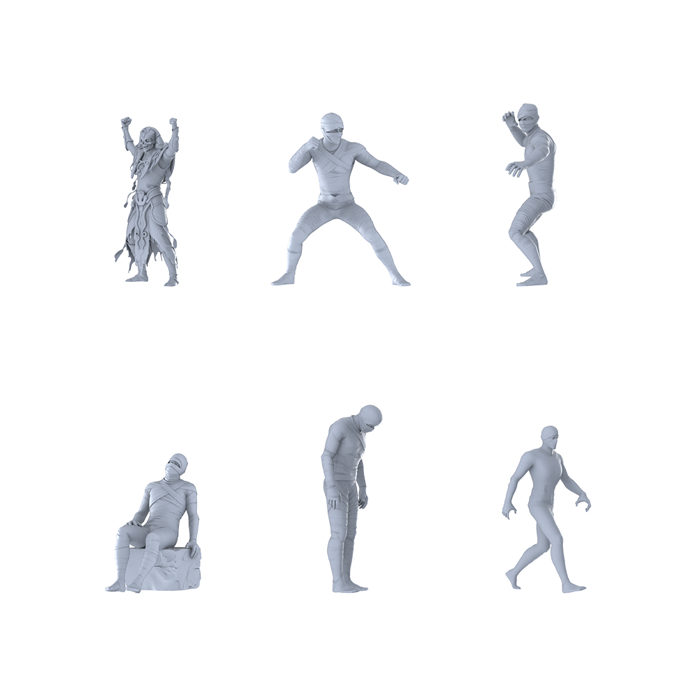 MRY-SFW LYGR350 Ancient Egyptian Six Gods Daily Actions 7 3D Printed Resin Model Kit by SSMODEL
