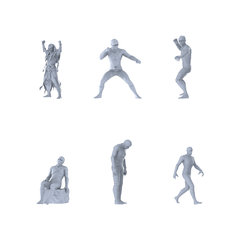 MRY-SFW LYGR350 Ancient Egyptian Six Gods Daily Actions 7 3D Printed Resin Model Kit by SSMODEL