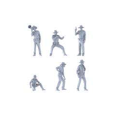 MRY-SFW LYGR393 Modern Arkansas State Police Six-Person Battle Move 3D Printed Resin Model Kit by SSMODEL