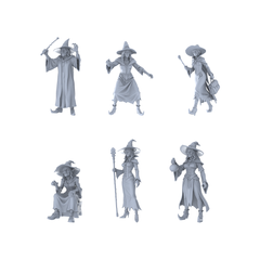 MRY-SFW LYTR437 Arcane Witches Hexad 6-Figure Set,  Fantasy Witch, DIY Paintingation Miniature Car Diorama Figures Scene Props Accessories Resin 3D Printed Resin Model Kit by SSMODEL