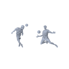 MRY-SFW LYTR455 Modern Stadium Football Players Attacking Defending Duo 2-Piece Set 3D Printed Resin Model Kit by SSMODEL