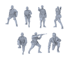 MRY-SFW LYGR519 Historical People's Liberation Army Seven-Person Battle Group 3D Printed Resin Model Kit by SSMODEL