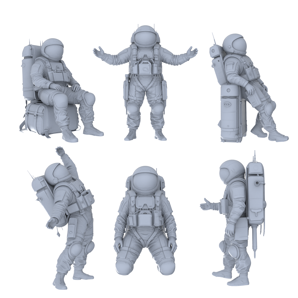 MRY-SFW LYGR484 Future Space Travelers Six-Person Daily Routine 2 3D Printed Resin Model Kit by SSMODEL