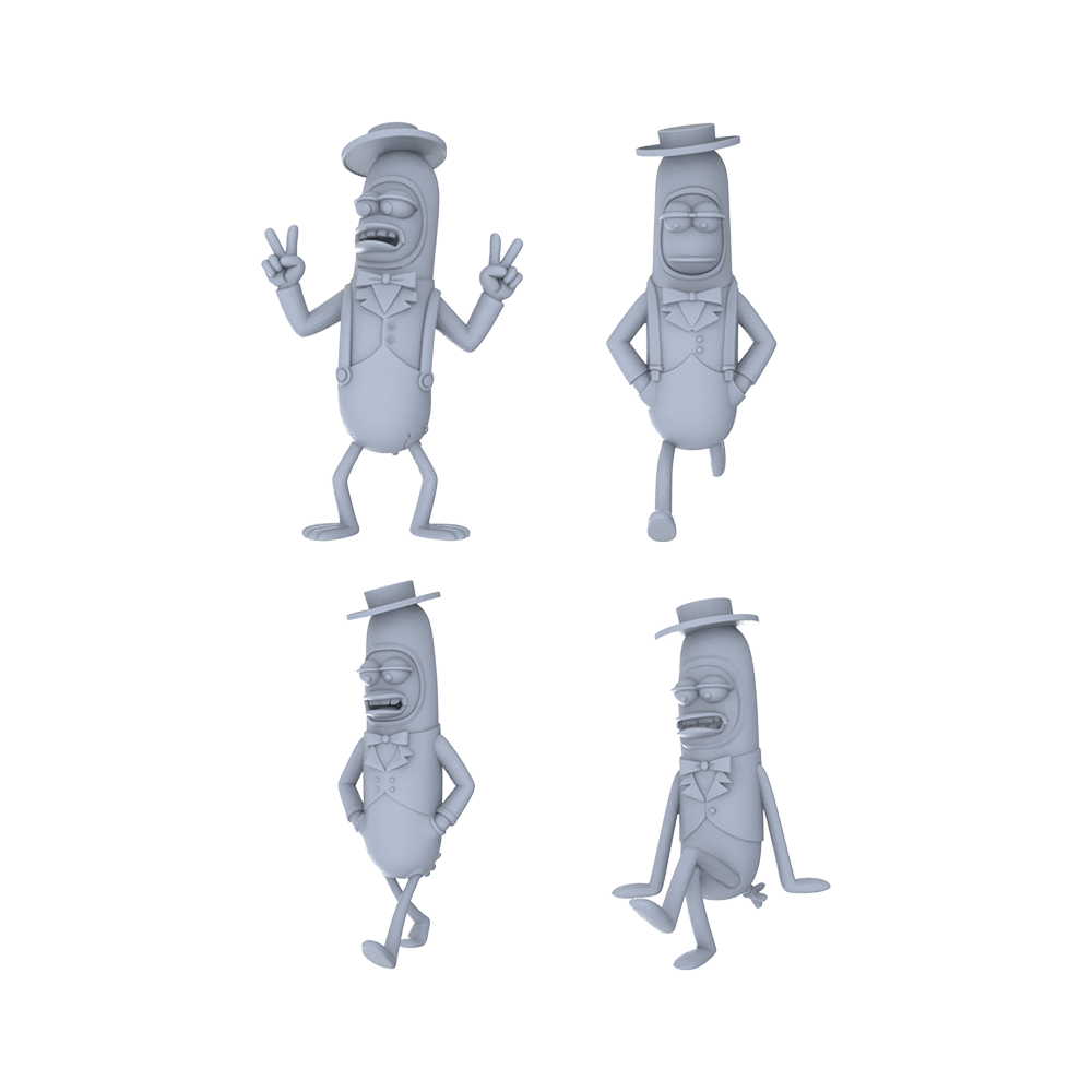 MRY-SFW LYGR084 mr hot dog anime theme war chess resin white model miniature soldier scene character figure hand painted 3D Printed Resin Model Kit by SSMODEL