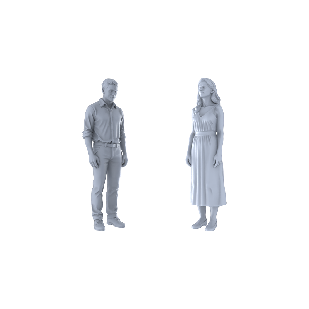 Yao's Studio LYTR339 Unpainted Miniature 6-Piece Urban Figures Set, Perfect for City Sandtable & Hobby Miniatures Diorama Resin Figures 3D Printed Resin Model Kit by SSMODEL