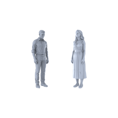 Yao's Studio LYTR339 Unpainted Miniature 6-Piece Urban Figures Set, Perfect for City Sandtable & Hobby Miniatures Diorama Resin Figures 3D Printed Resin Model Kit by SSMODEL