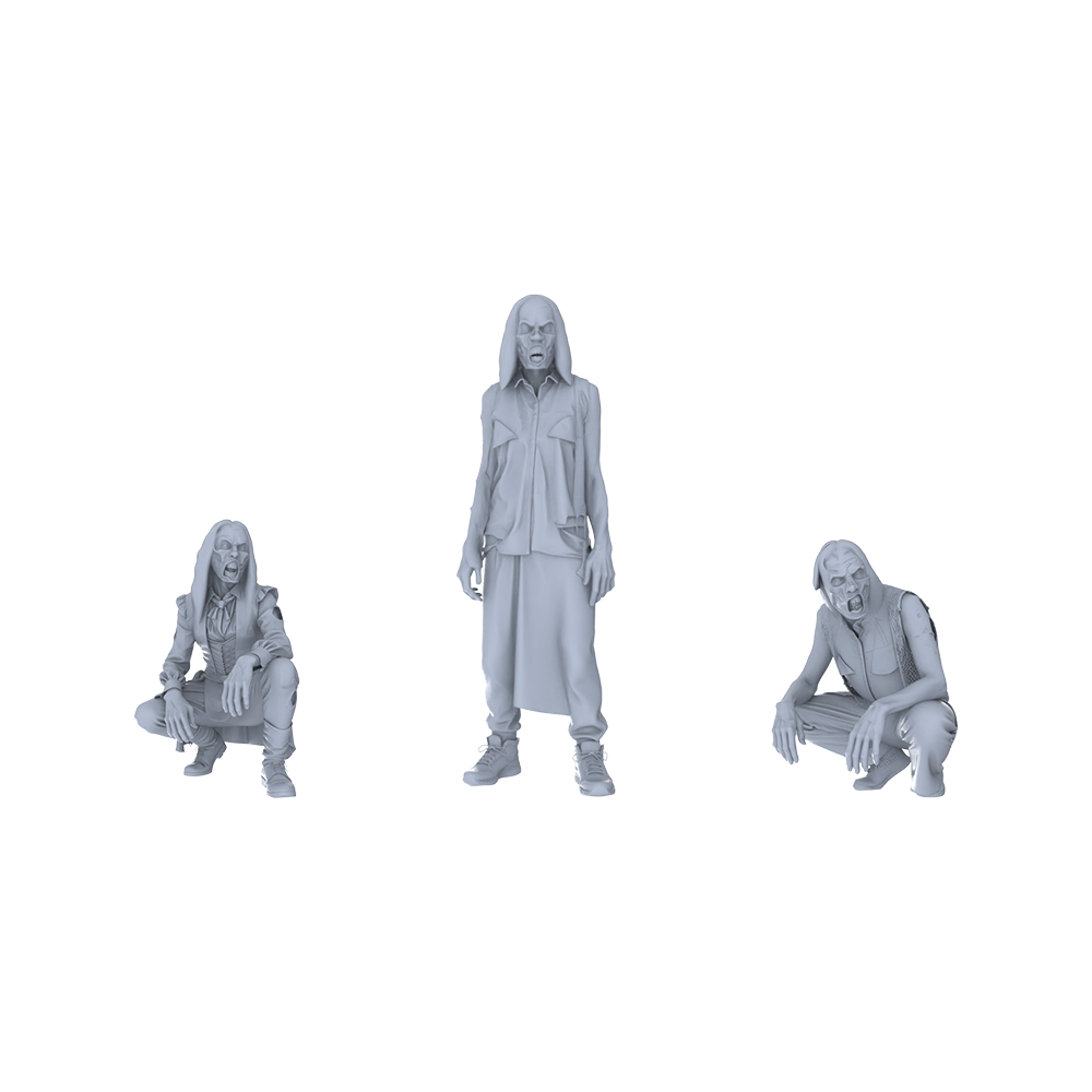 MRY-SFW LYGR100 Horror theme zombie doomsday theme resin white model miniature soldier character model scene character figure hand painted 3D Printed Resin Model Kit by SSMODEL