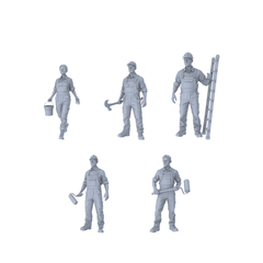 MRY-SFW LYTR578D Modern Workwear Style Claw Hammer Holding Male Single 3D Printed Resin Model Kit by SSMODEL