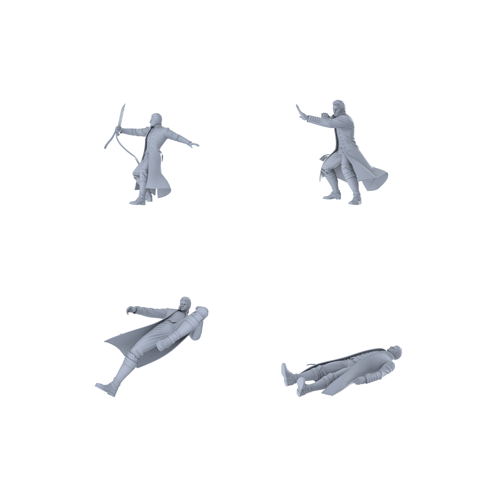 MRY-SFW LYGR426 Young Ghost Hunter Four-Person Battle 2 3D Printed Resin Model Kit by SSMODEL