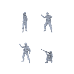MRY-SFW LYGR188 WWII US Army Combat Wargame Resin Blank Model Miniature Scene Figure Hand Model Hand Painted 3D Printed Resin Model Kit by SSMODEL