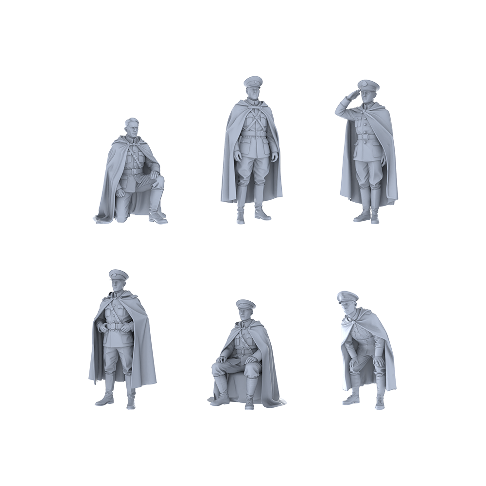 MRY-SFW LYTR286D Modern Retro Military Style Seated Male Single 1pc 3D Printed Resin Model Kit by SSMODEL