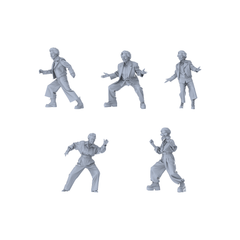 MRY-SFW LYTR633 Modern Trend Street Dance Style Elderly Female Multi-Pose Five-Person Set Miniature Car Diorama Figures Scene Props Accessories Resin 3D Printed Resin Model Kit by SSMODEL