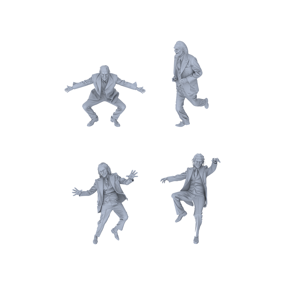MRY-SFW LYGR108 Clown resin white model miniature soldier character model scene character figure hand painted 3D Printed Resin Model Kit by SSMODEL