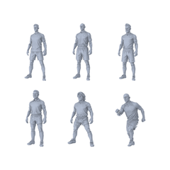 MRY-SFW LYTR419 Mini Football All-Stars 6-Pack | Figure Crafting, Match, Display Miniature Car Diorama Figures Scene Props Accessories Resin 3D Printed Resin Model Kit by SSMODEL