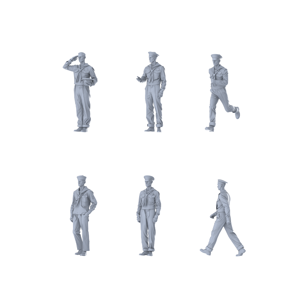MRY-SFW LYGR420 WWII U.S. Navy Six-Person Daily Routine 3D Printed Resin Model Kit by SSMODEL