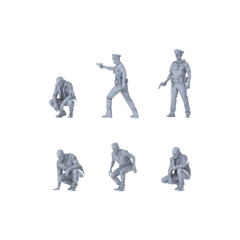 MRY-SFW LYGR384 Modern Urban Armed Youth Six-Person Escape 3D Printed Resin Model Kit by SSMODEL