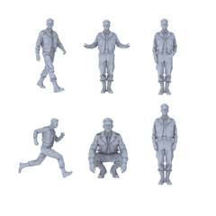 MRY-SFW LYGR508 WWII U.S. Army Six-Person Daily Routine 3D Printed Resin Model Kit by SSMODEL
