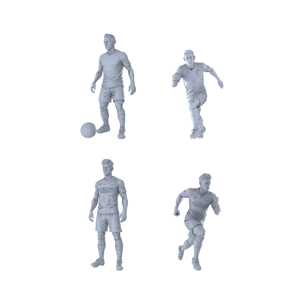 MRY-SFW LYTR424 Mini Football 4-Pack |, Custom Painting, Fan Collectibles Miniature Car Diorama Figures Scene Props Accessories Resin 3D Printed Resin Model Kit by SSMODEL