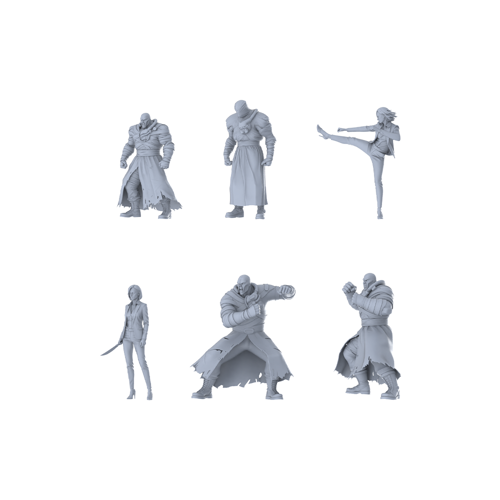 MRY-SFW LYGR435 Zombie Killer 2 Six-Person Battle Move 3D Printed Resin Model Kit by SSMODEL