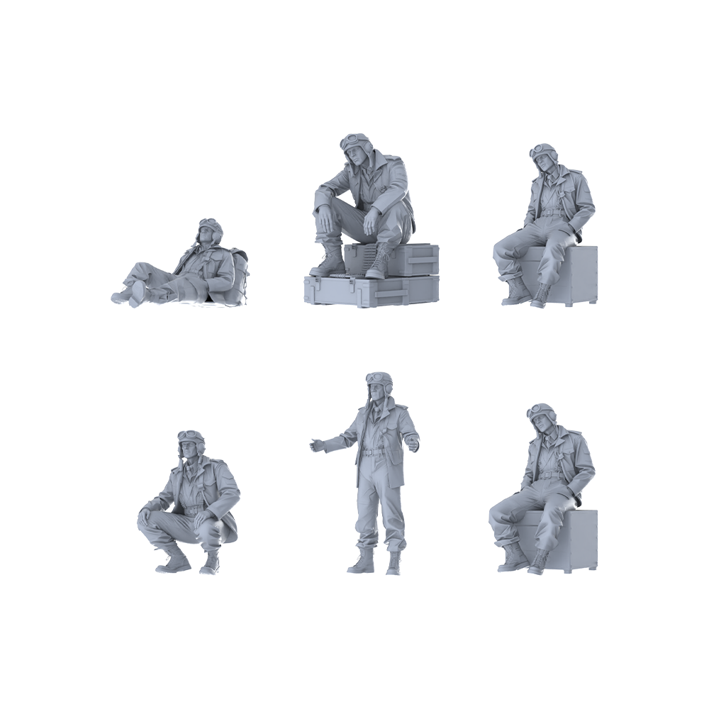 MRY-SFW LYGR424 WWII U.S. Army Tank Crew Six-Person Daily Routine 2 3D Printed Resin Model Kit by SSMODEL