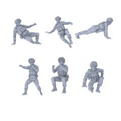 MRY-SFW LYGR532 Modern Alpha Special Forces Six-Person Training Group 3D Printed Resin Model Kit by SSMODEL