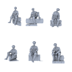 MRY-SFW LYGR449 Historical Chinese Northeastern Army Six-Person Rest 3D Printed Resin Model Kit by SSMODEL