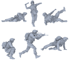 MRY-SFW LYGR492 Modern Russian Army Six-Person Battle 3D Printed Resin Model Kit by SSMODEL