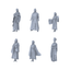 MRY-SFW LYTR492 Ancient Eastern Scholars Elegant Group of 6  Miniature Car Diorama Figures Scene Props Accessories Resin 3D Printed Resin Model Kit by SSMODEL