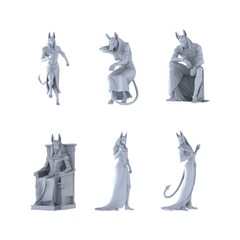 MRY-SFW LYGR346 Ancient Egyptian Six Gods Daily Actions 3 3D Printed Resin Model Kit by SSMODEL