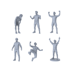 MRY-SFW LYTR377  Footballers 6-Pack, Ideal Stadium, Tabletop Painting Miniature Car Diorama Figures Scene Props Accessories Resin 3D Printed Resin Model Kit by SSMODEL