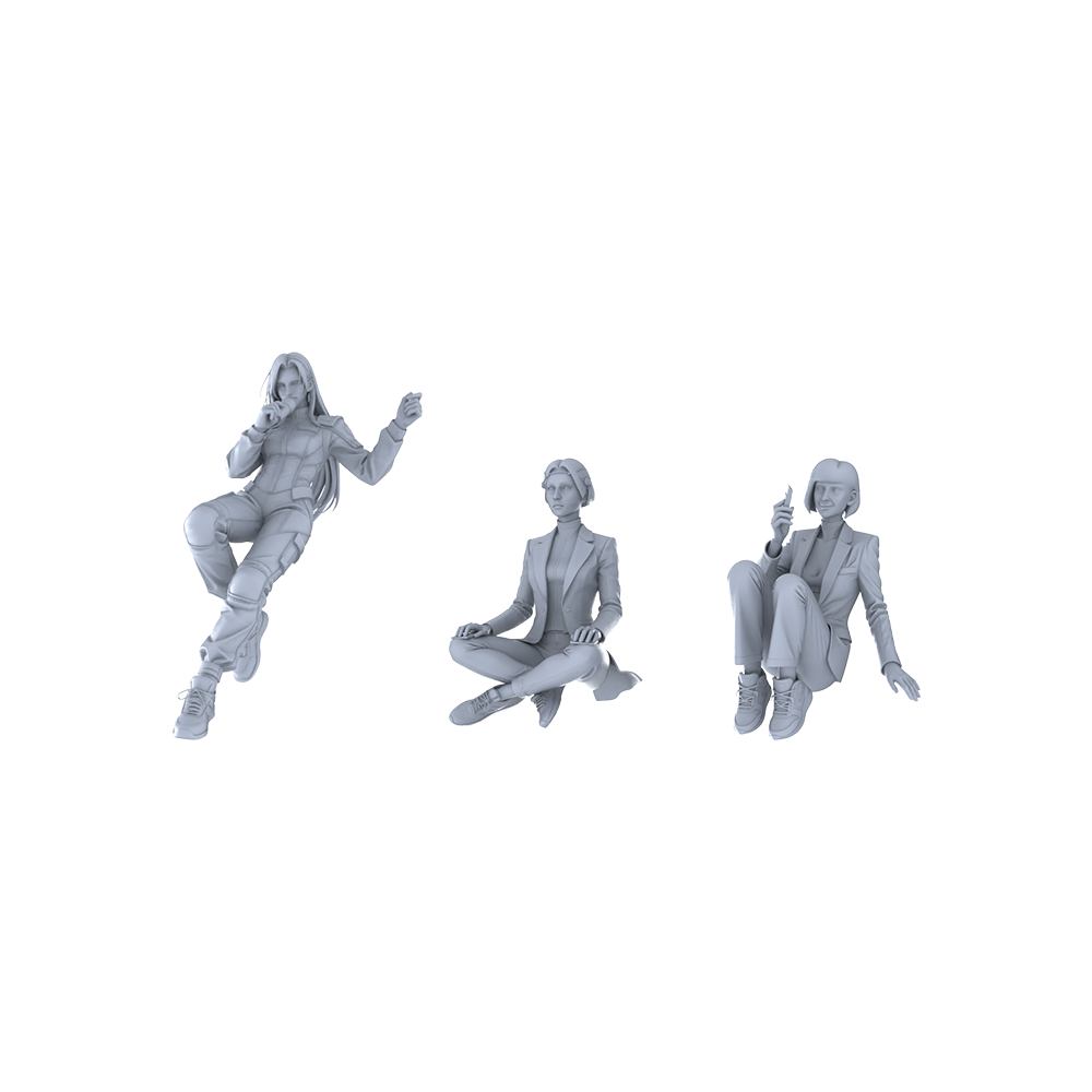 MRY-SFW LYGR177 Astronaut Female Warrior Chess Resin White Model War Game Miniature Soldier Scene Character Figure Hand Painted 3D Printed Resin Model Kit by SSMODEL