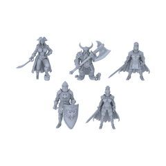 MRY-SFW LYGR139 Knight And Pirate Resin White Model Wargame Miniature Soldier Scene Character Hand Figure Hand Painted 3D Printed Resin Model Kit by SSMODEL