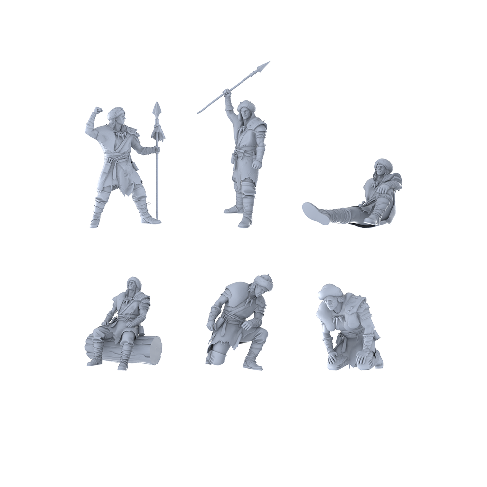 MRY-SFW LYGR240 Historical Vikings Summon the Six-Man Team 3D Printed Resin Model Kit by SSMODEL