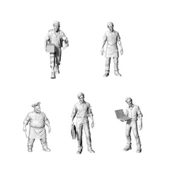 MRY-SFW LYGR308 3D Printed Urban Office Worker Zombie Miniatures, Post-Apocalyptic Office Undead Figures for Tabletop Games & Dioramas 3D Printed Resin Model Kit by SSMODEL