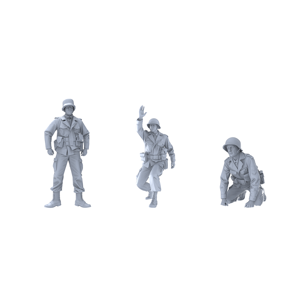 MRY-SFW LYGR187 WWII US Army Surrender Wargame Resin Blank Model Miniature Scene Figure Hand Model Hand Painted 3D Printed Resin Model Kit by SSMODEL