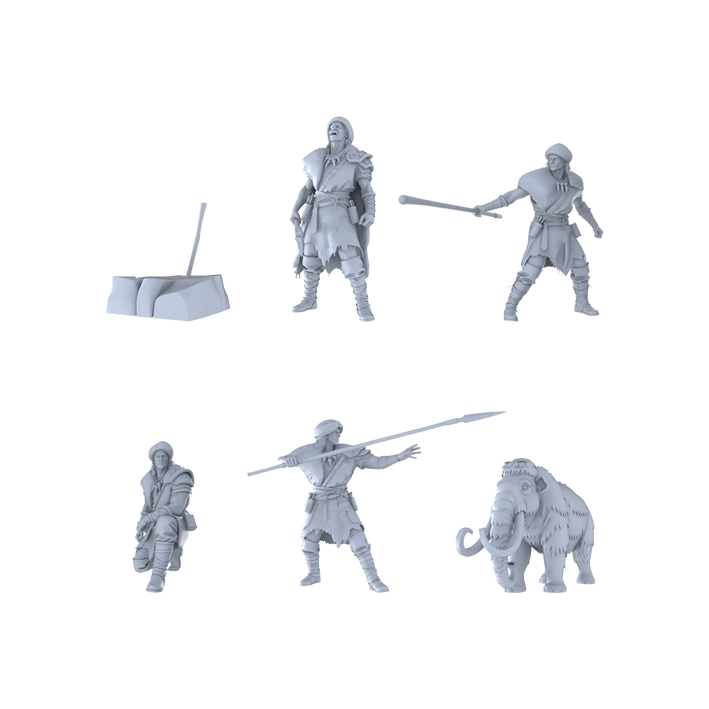 MRY-SFW LYGR239 Historical Viking Hunting Party of Six 3D Printed Resin Model Kit by SSMODEL