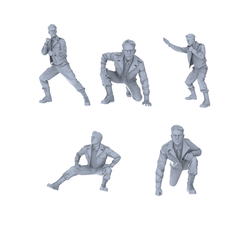 MRY-SFW LYGR513 WWII U.S. Army Five-Person Battle Group 3D Printed Resin Model Kit by SSMODEL