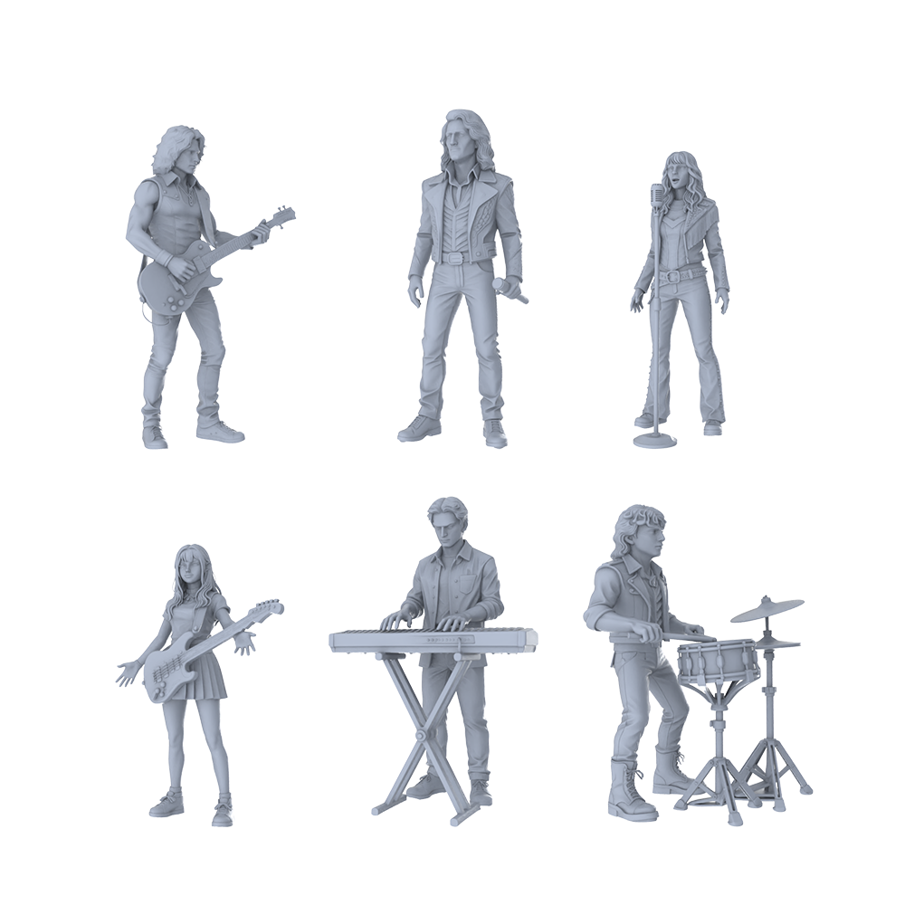 MRY-SFW LYTR573C Modern Casual Style Electronic Keyboard Playing Male Single 3D Printed Resin Model Kit by SSMODEL
