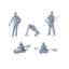 MRY-SFW LYTR486 Modern Athletes All-Round Competition Group of 5 Miniature Car Diorama Figures Scene Props Accessories Resin 3D Printed Resin Model Kit by SSMODEL