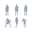 MRY-SFW LYTR493 Modern Basketball Players Court Action Group of 6 Miniature Car Diorama Figures Scene Props Accessories Resin 3D Printed Resin Model Kit by SSMODEL