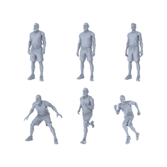 MRY-SFW LYTR493 Modern Basketball Players Court Action Group of 6 Miniature Car Diorama Figures Scene Props Accessories Resin 3D Printed Resin Model Kit by SSMODEL