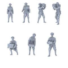 MRY-SFW LYGR445 Historical Chinese Northeastern Army Seven-Person Carrying 3D Printed Resin Model Kit by SSMODEL
