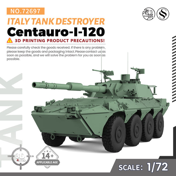 SSMODEL 697 Military Armoured Model Kit Italy Centauro I 120 Tank Destroyer